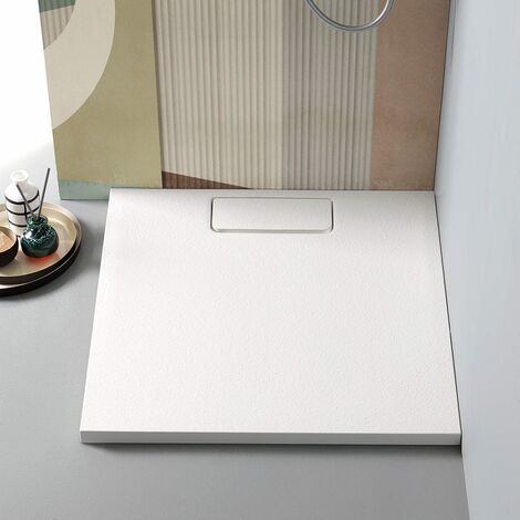 RECEVEUR DE DOUCHE 80X80 EN RÉSINE BLANC MAT À POSER MART