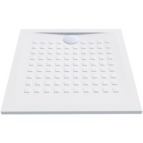 Receveur de douche 80x80cm extraplat RESISOL - Blanc