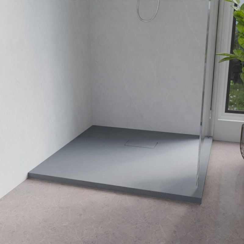 Receveur de douche 90x90 cm extra plat - saphir- Gris ciment