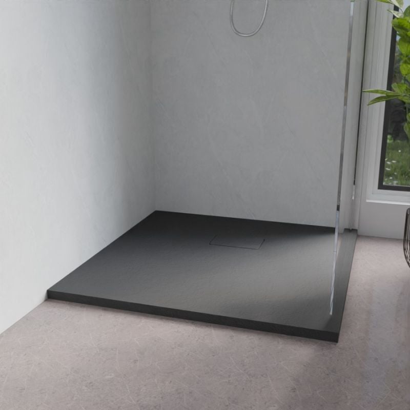 Receveur de douche 90x90 cm extra plat - saphir- Gris anthracite