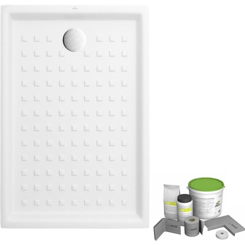 Villeroy&boch - Pack receveur de douche 100 x 80 villeroy et boch o Novo rectangle blanc + Kit d'étanchéité wedi