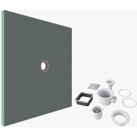 Receveur de douche à carreler en carré 80x80cm avec la bonde de receveur,AICA Sanitaire