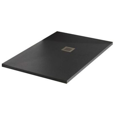 Receveur de douche à l'italienne O'Design Solidstone - 120 x 90 - Gris basalte- Alicante