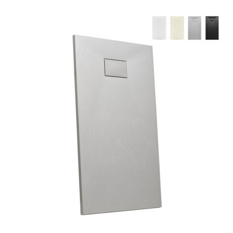 ARATI BATH & SHOWER Receveur de douche à l'italienne rectangulaire en résine 120x70 Stone Couleur: Gris