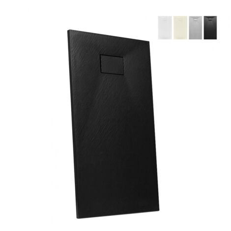 ARATI BATH & SHOWER Receveur de douche à l'italienne rectangulaire en résine 150x70 Stone Couleur: Noir