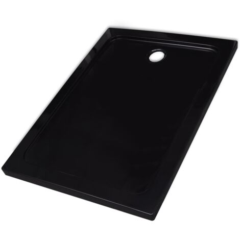 Receveur de douche ABS rectangulaire noir