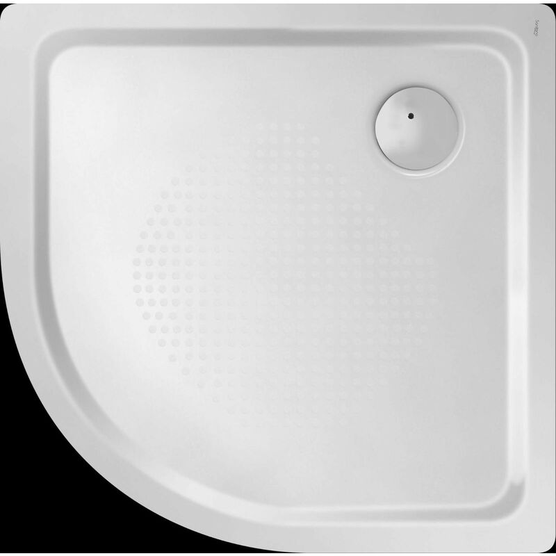 Azura Home Design - Receveur de douche acier émaillé slim 1/4 rond 90x90 cm blanc