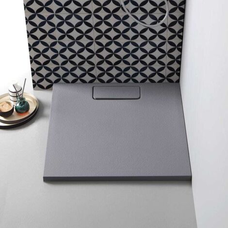 Receveur De Douche Anthracite 80X80 En Résine Fine  Mart