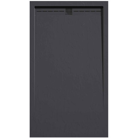 Receveur de douche Anthracite, finition Ardoise Stone CACH, grille de couleur - 70 x 70 cm