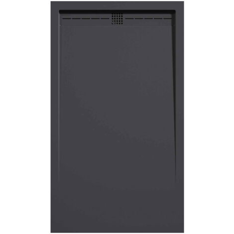 Receveur de douche Anthracite, finition Lisse Stone CACH, grille de couleur - 120 x 90 cm