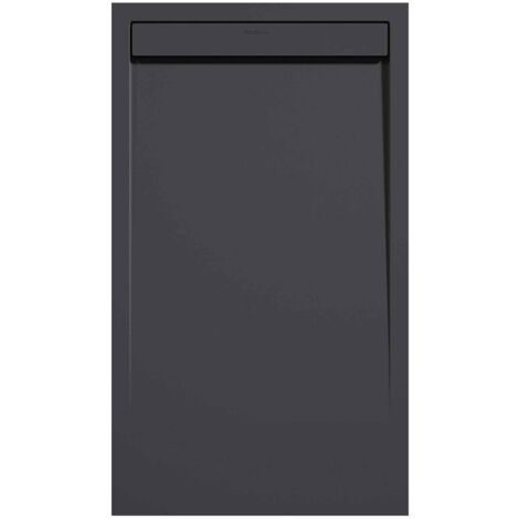 Receveur de douche Anthracite, finition Lisse Stone SMART, grille de couleur - 80 x 70 cm