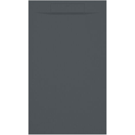 Receveur de douche Anthracite, texture Pierre Zeus, grille de couleur - 110 x 80 cm