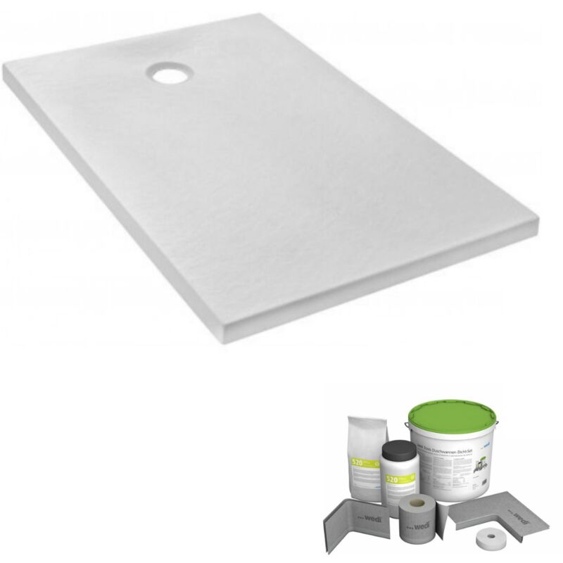 Jacob Delafon - Pack receveur de douche 120 x 80 Ipso rectangle blanc + Kit d'étanchéité wedi