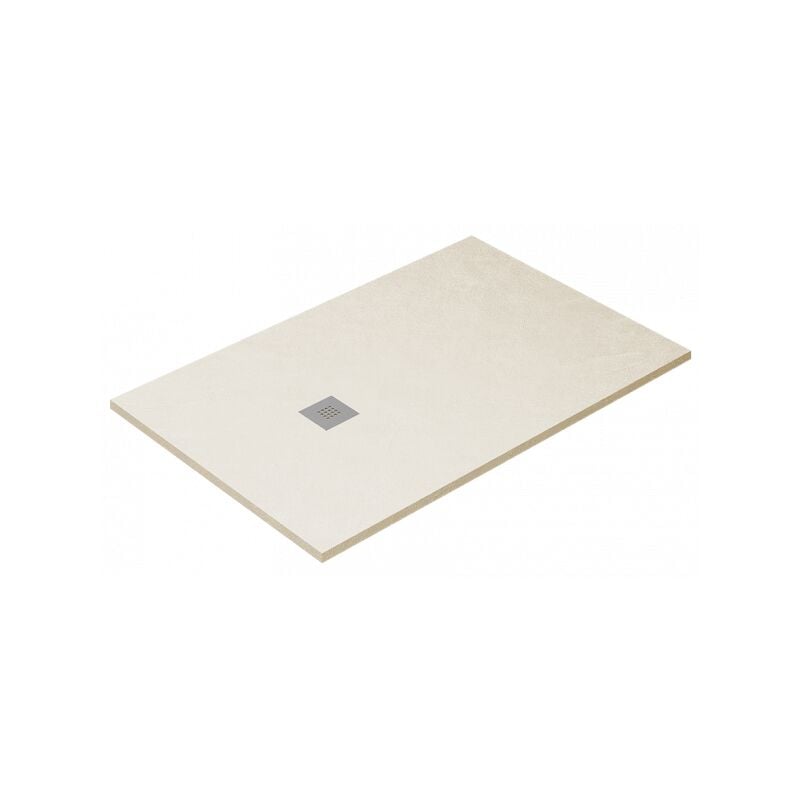 Receveur de douche Ardesia extra-plat et gel coat antidérapant crème Siphon en cadeau 70X090 Ral 1015