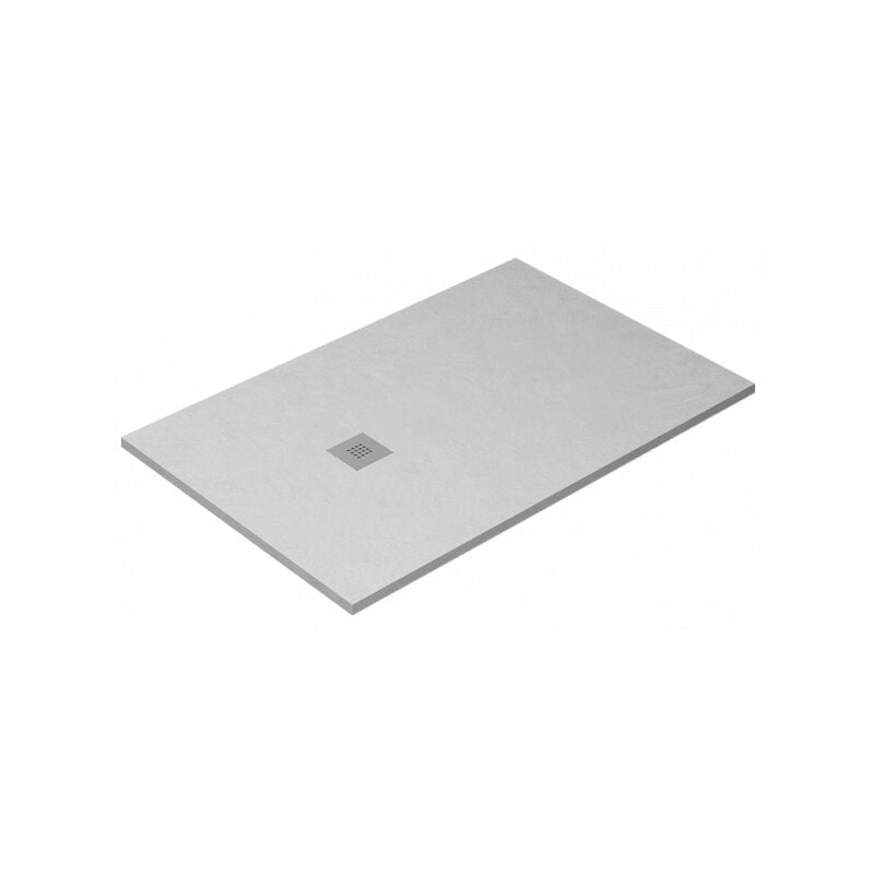 Receveur de douche Ardesia extra-plat et gel coat antidérapant gris béton Siphon en cadeau 80X100 Ral 7037