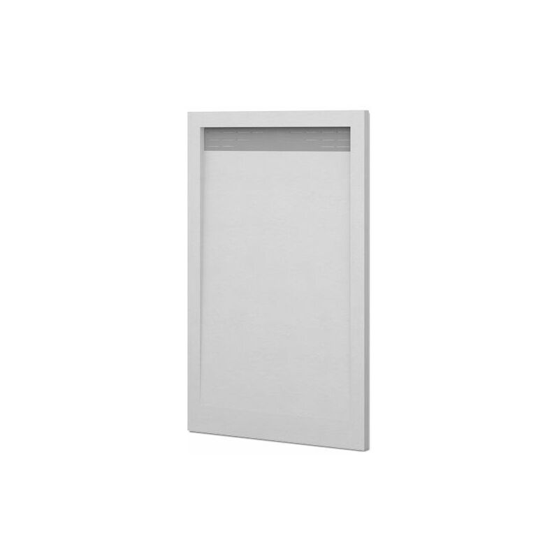 Receveur de douche avec demi-cadre modèle Bidai texture ardoise. gris béton, Siphon en cadeau 70X110 Ral 7037