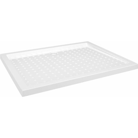 Receveur de douche avec picots bac de douche base de douche salle de bain maison intérieur anti-rouille anti-humidité 80 x 100 cm ABS blanc