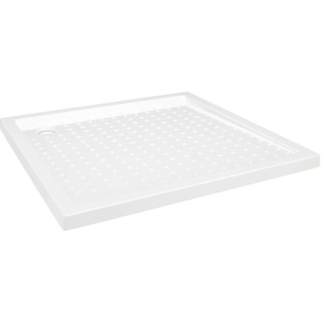 Receveur de douche avec picots bac de douche base de douche salle de bain maison intérieur anti-rouille anti-humidité 90x90x4 cm ABS blanc