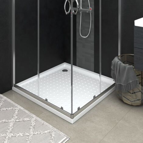Receveur de douche Bac de douche avec picots Blanc 90x90x4 cm ABS 44486