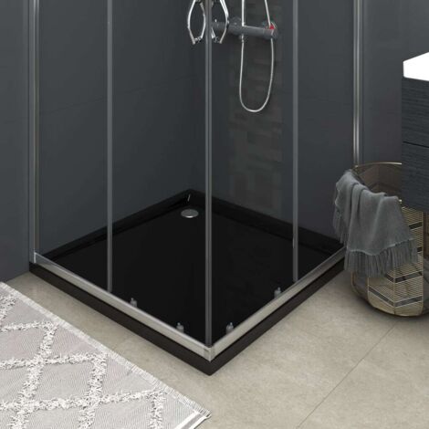 Receveur de douche Bac de douche  carré ABS Noir 90x90 cm 43088