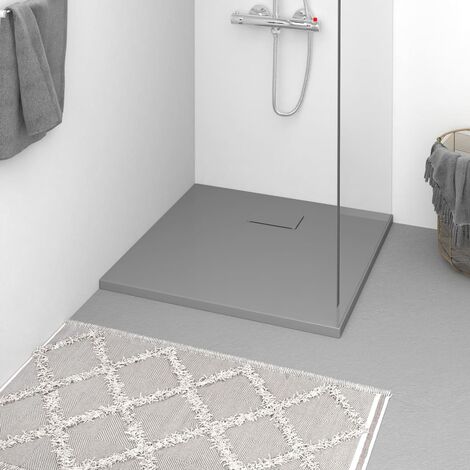 Receveur de douche Bac de douche salle de bain - SMC Gris 80x80 cm BV666125 - BonneVie