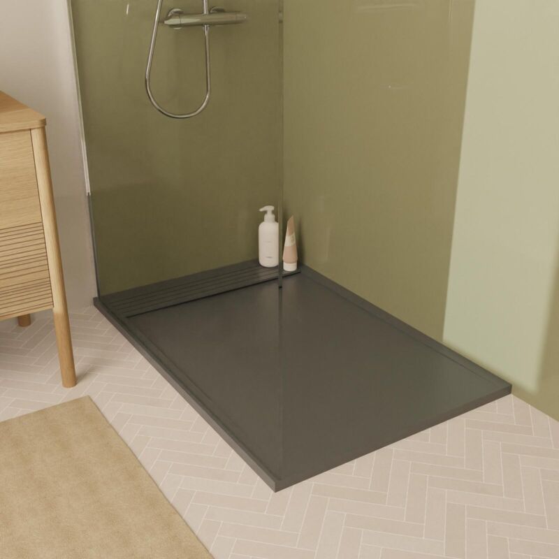 Receveur de douche en béton gris JOSEPH 80x120 cm