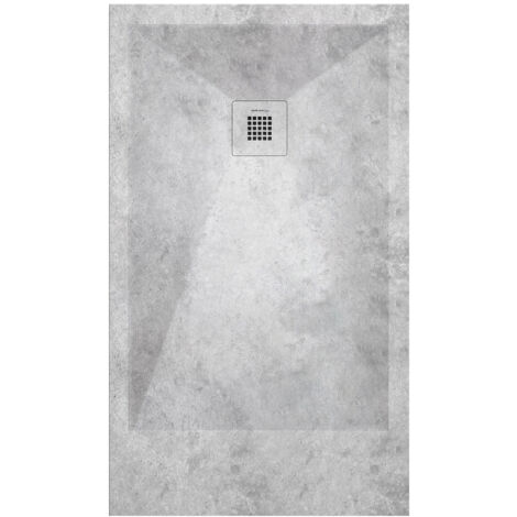 Receveur de douche Béton, finition Lisse Stone 3D, grille de couleur - 140 x 90 cm