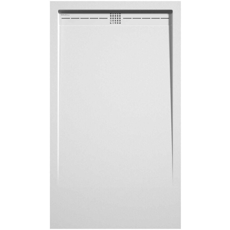 Receveur de douche Blanc, finition Lisse Stone cach, grille de couleur - 70 x 70 cm