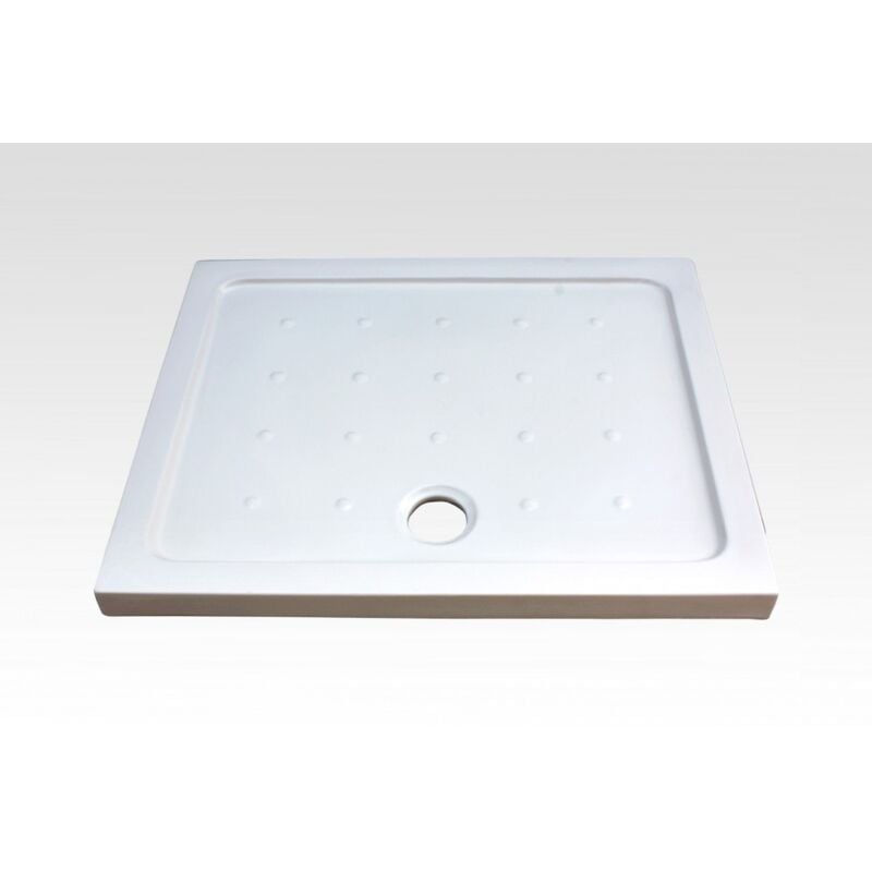 Rue Du Bain - Receveur de Douche Carré 80x80 cm - Céramique Blanc- Ankara