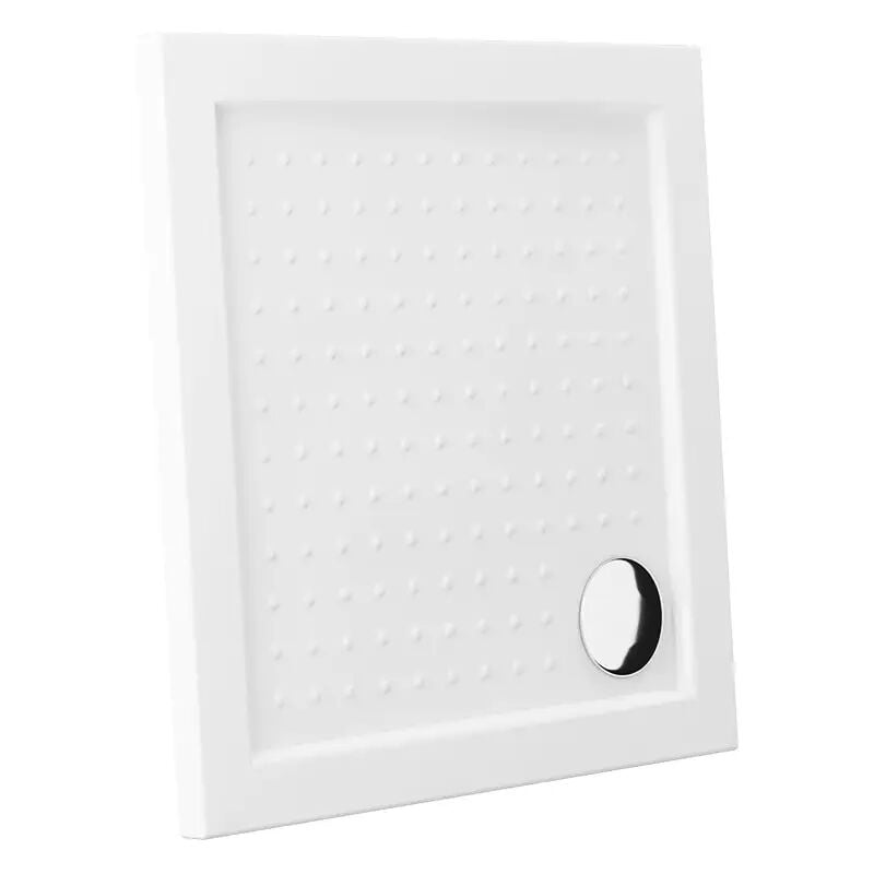 Receveur de douche carré 80x80cm en acrylique blanc brillant antidérapant Hauteur 4cm Mod. Tikos