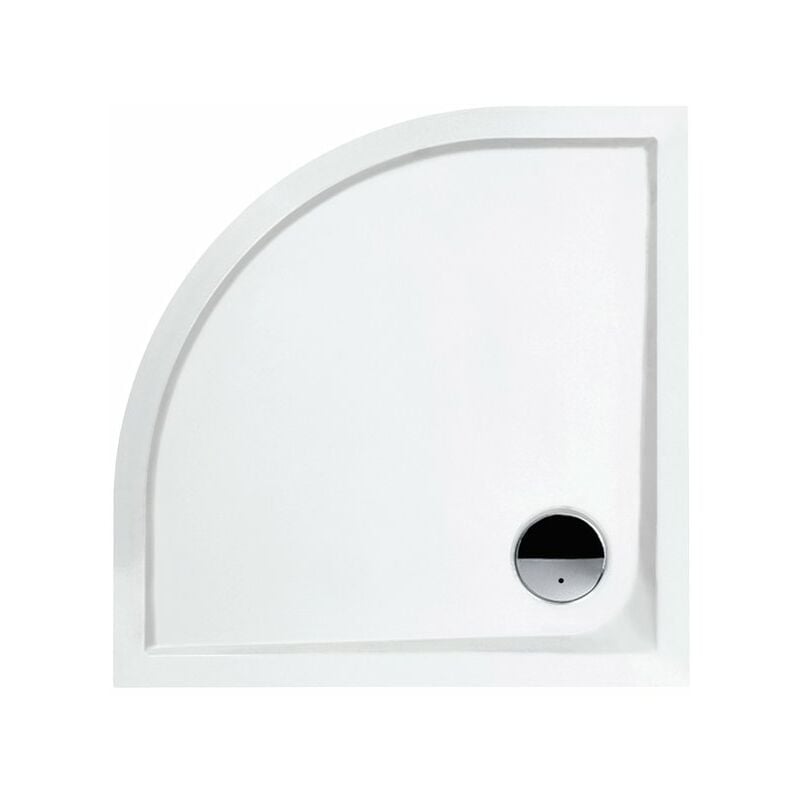 Receveur de douche extra plat - Slam Leda Quart de rond - 90 x 90 cm - Blanc - à poser