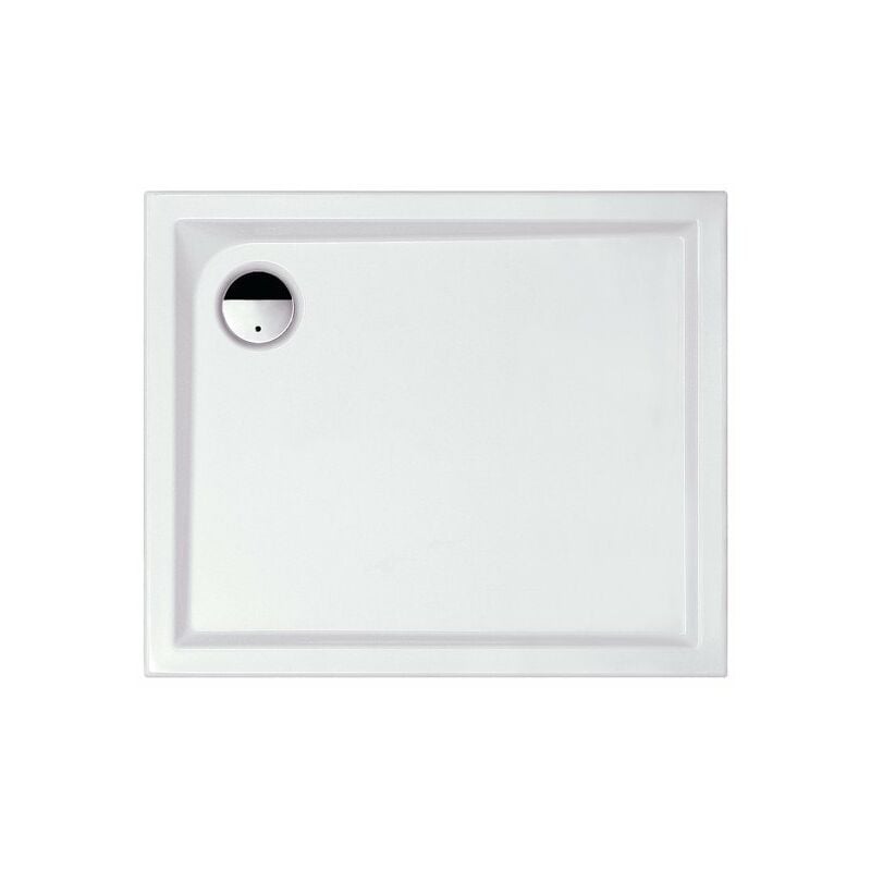 Receveur de douche extra plat - Slam Leda Rectangulaire - 100 x 80 cm - Blanc - à poser