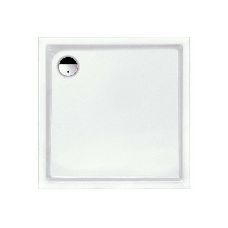Receveur de douche extra plat - Slam Leda Carré - 90 x 90 cm - Blanc - à poser