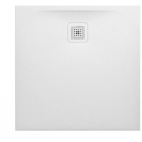 Receveur de douche carré LAUFEN PRO, écoulement latéral 800 x 800 x 29 mm blanc mat LAUFEN