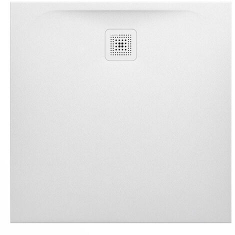 Receveur de douche carré LAUFEN PRO, écoulement latéral 900 x 900 x 30 mm, gris clair LAUFEN