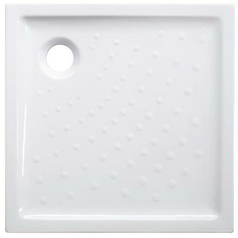 Receveur de douche céramique extra-plat 6 cm blanc 80x80cm