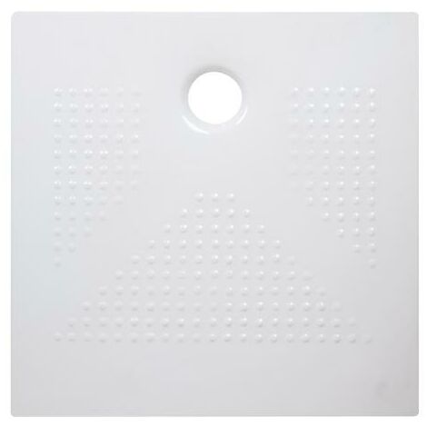 Receveur de douche céramique ultra-plat 3,5 cm blanc 80x80cm
