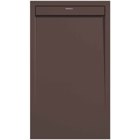 Receveur de douche Chocolat, finition Lisse Stone SMART, grille de couleur - 120 x 80 cm