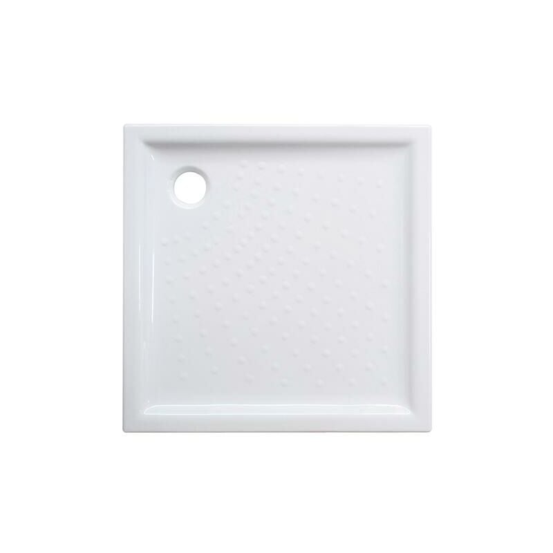 Sélection P-pro - Receveur de douche céramique extra-plat 6 cm blanc 90x90cm