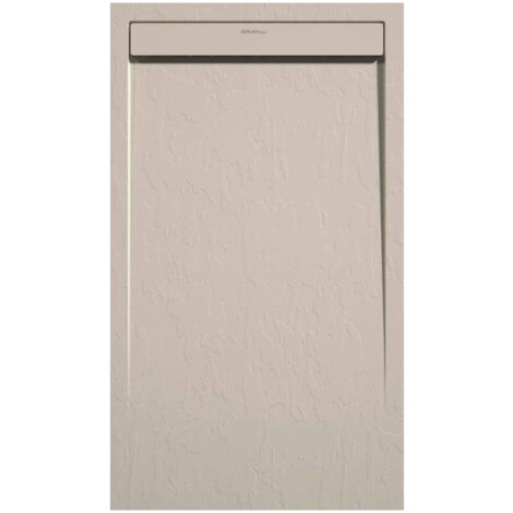 Receveur de douche Crème, finition Ardoise Stone SMART, grille de couleur - 120 x 80 cm