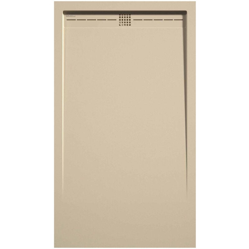 Receveur de douche Crème, finition Lisse Stone cach, grille de couleur - 70 x 70 cm