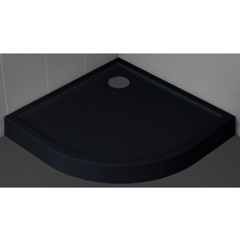 Receveur de douche ¼ de cercle NOVELLINI VICTORY noir 80x80 cm H 11,5cm