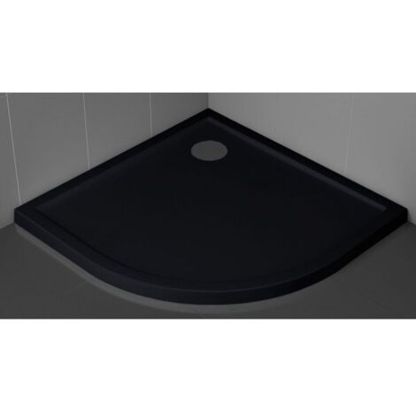 Receveur de douche ¼ de cercle NOVELLINI VICTORY noir 80x80 cm H 4,5cm
