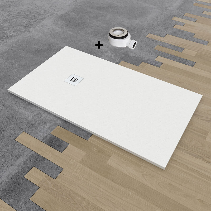 Receveur de douche deluxe extra-plat 75x160 cm Blanc