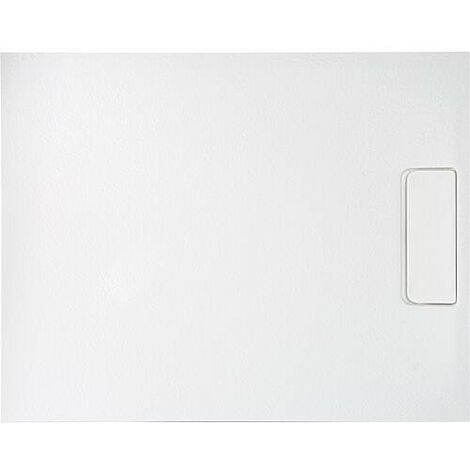 Receveur de douche Douron 1000 x 35 x 800 mm avec structure en pierre fonte minérale blanc mat, écoul. 52 mm