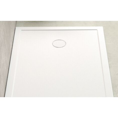 Receveur de douche effet pierre brute blanc avec antidérapant 100x80 cm Globo Docciatre Série Plus DTP101BP  Céramique - Bianco Pietra