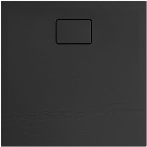 ALLIBERT Receveur de douche effet pierre Terreno - 120x80 cm - Blanc