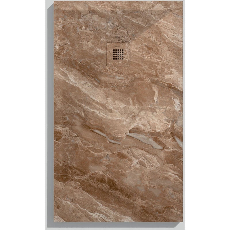 Receveur de douche Empereur clair, finition Lisse Stone 3D, grille de couleur - 70 x 70 cm