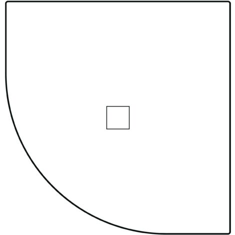Receveur de douche en béton avec angle rond zéro plan minéral 900x900mm r55cm