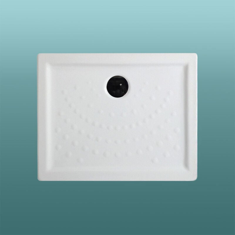 Iperbriko - Receveur de douche en céramique blanche 100x70
